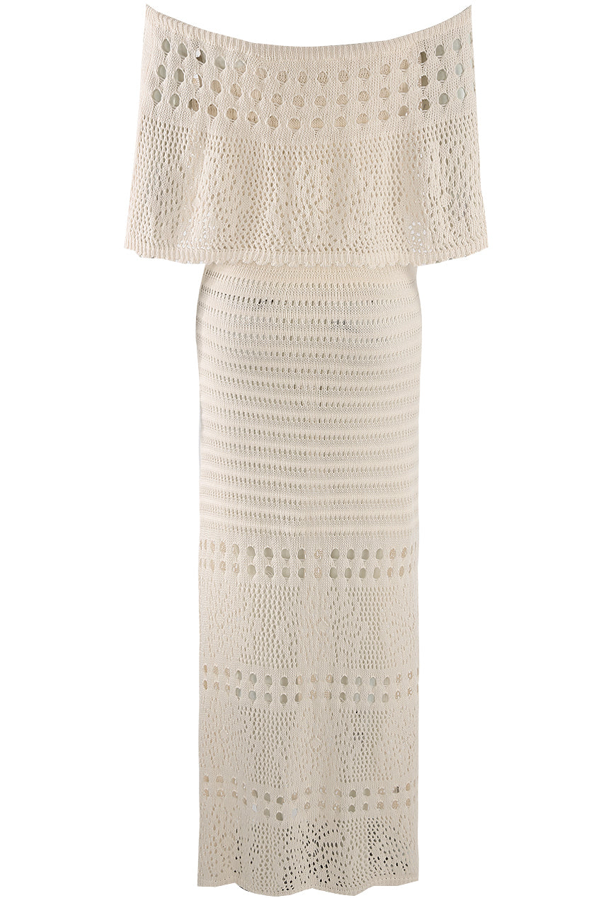 CROCHET BANDEAU MAXI DRESS, BEACH WEDDING GUEST