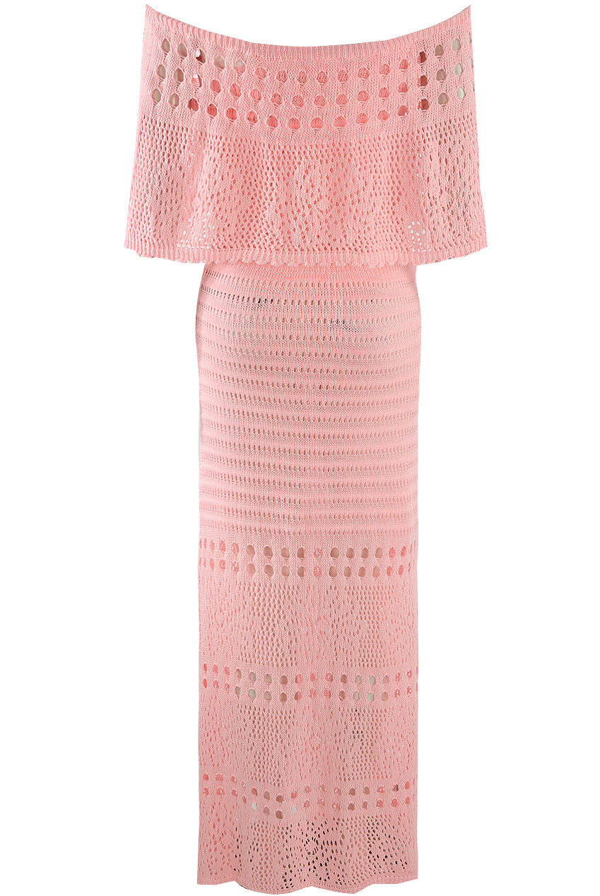 CROCHET BANDEAU MAXI DRESS, BEACH WEDDING GUEST