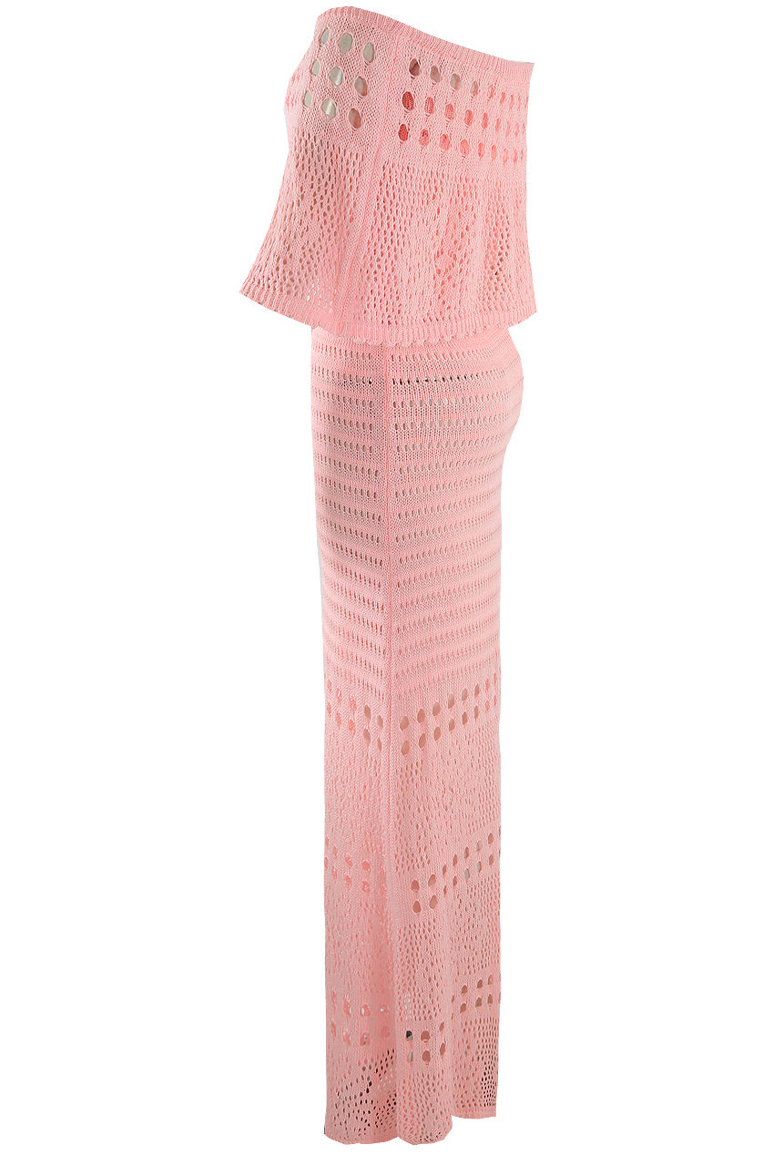 CROCHET BANDEAU MAXI DRESS, BEACH WEDDING GUEST