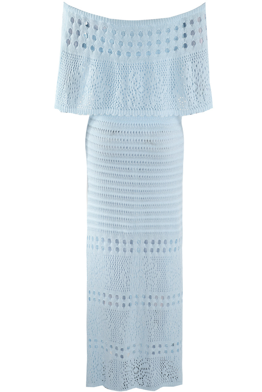 CROCHET BANDEAU MAXI DRESS, BEACH WEDDING GUEST