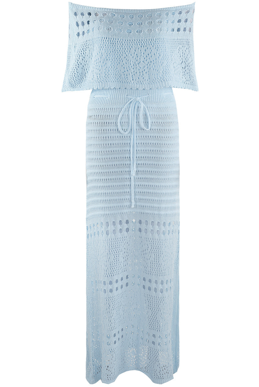 CROCHET BANDEAU MAXI DRESS, BEACH WEDDING GUEST
