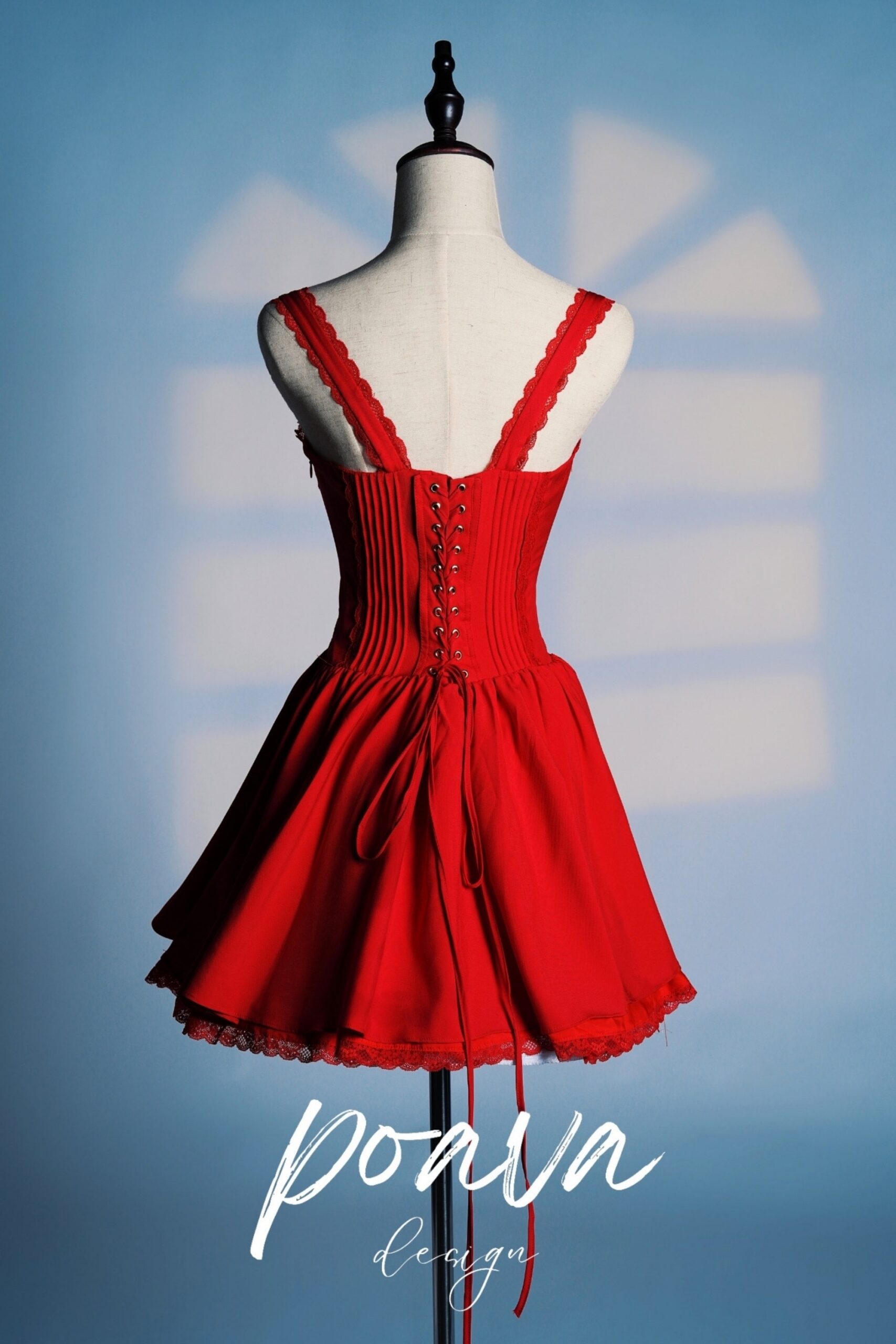CHERRY CORSET MINI DRESS FOR COCKTAIL PARTY