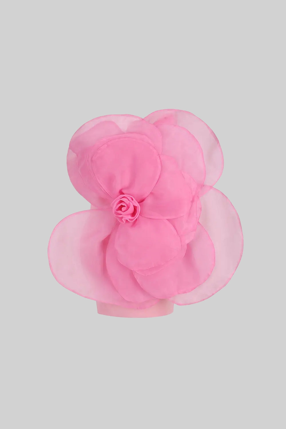 3D ORGANZA FLORAL MINI DRESS - PINK PARTY