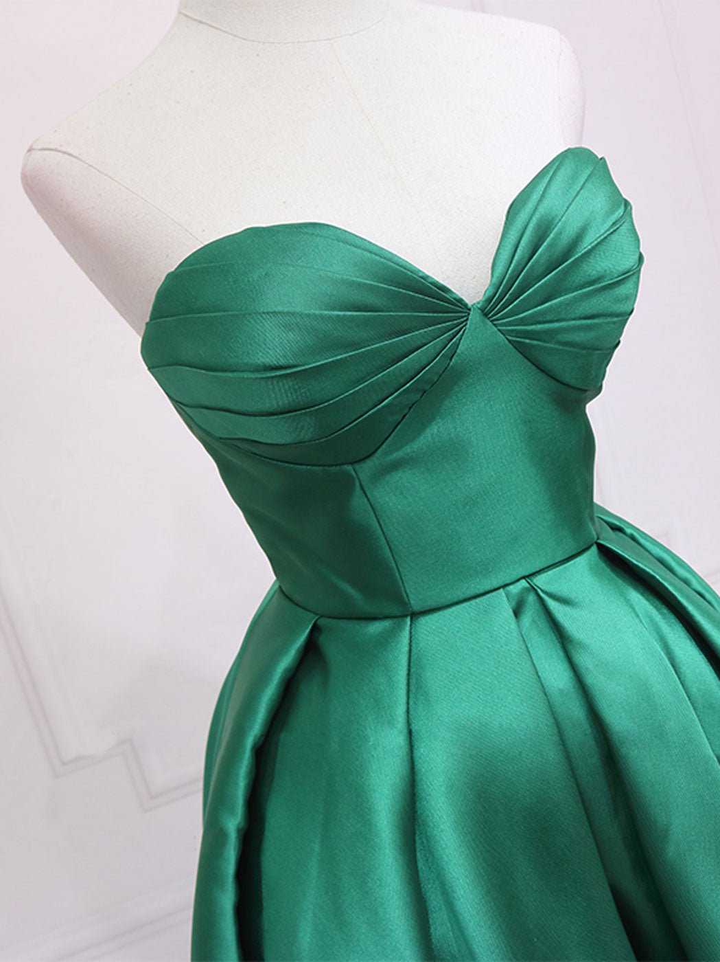 GREEN HIGH LOW PROM DRESS