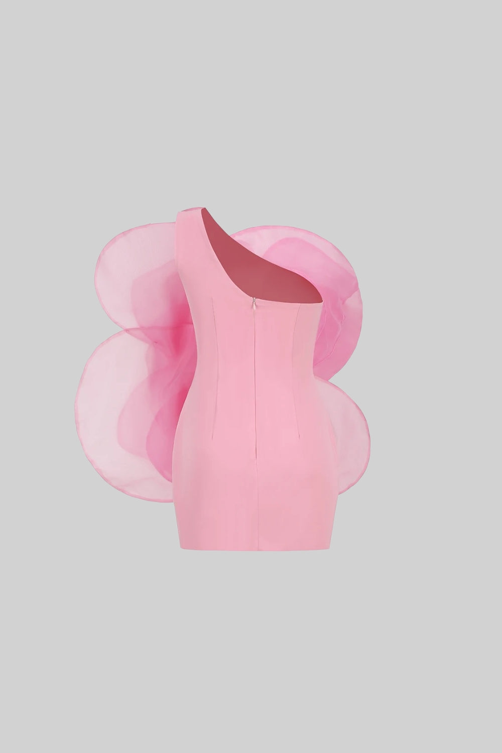 3D ORGANZA FLORAL MINI DRESS - PINK PARTY