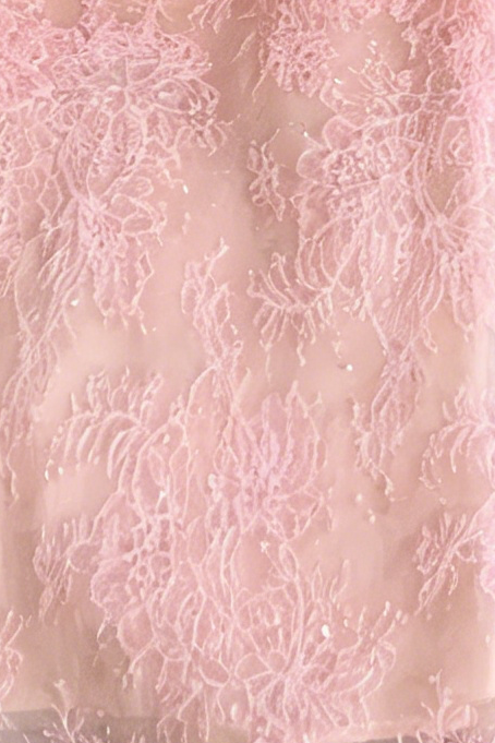 PINK BEADED LACE PARTY DRESS