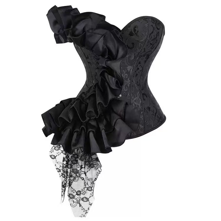 RETRO SATIN STRAPLESS CORSET TOP FOR PARTY