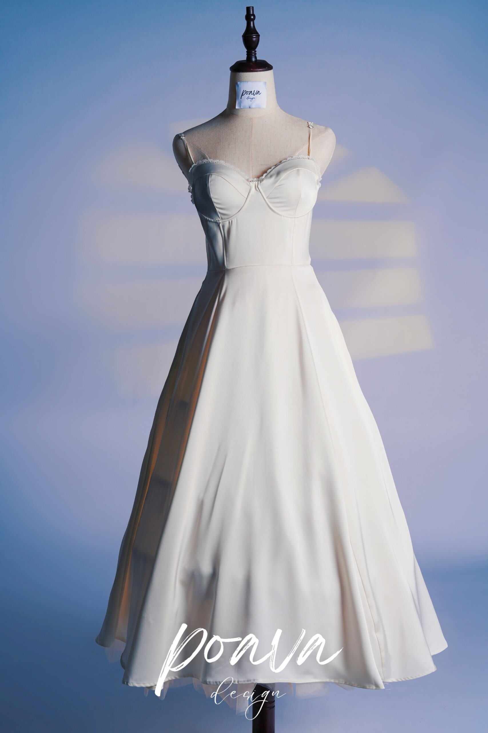 WHITE TULLE MIDI DRESS FOR WEDDING GUEST