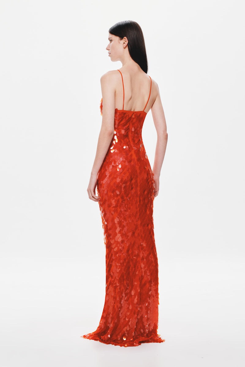 MISHA SAPPHIRE SEQUIN MAXI DRESS FOR EVENING