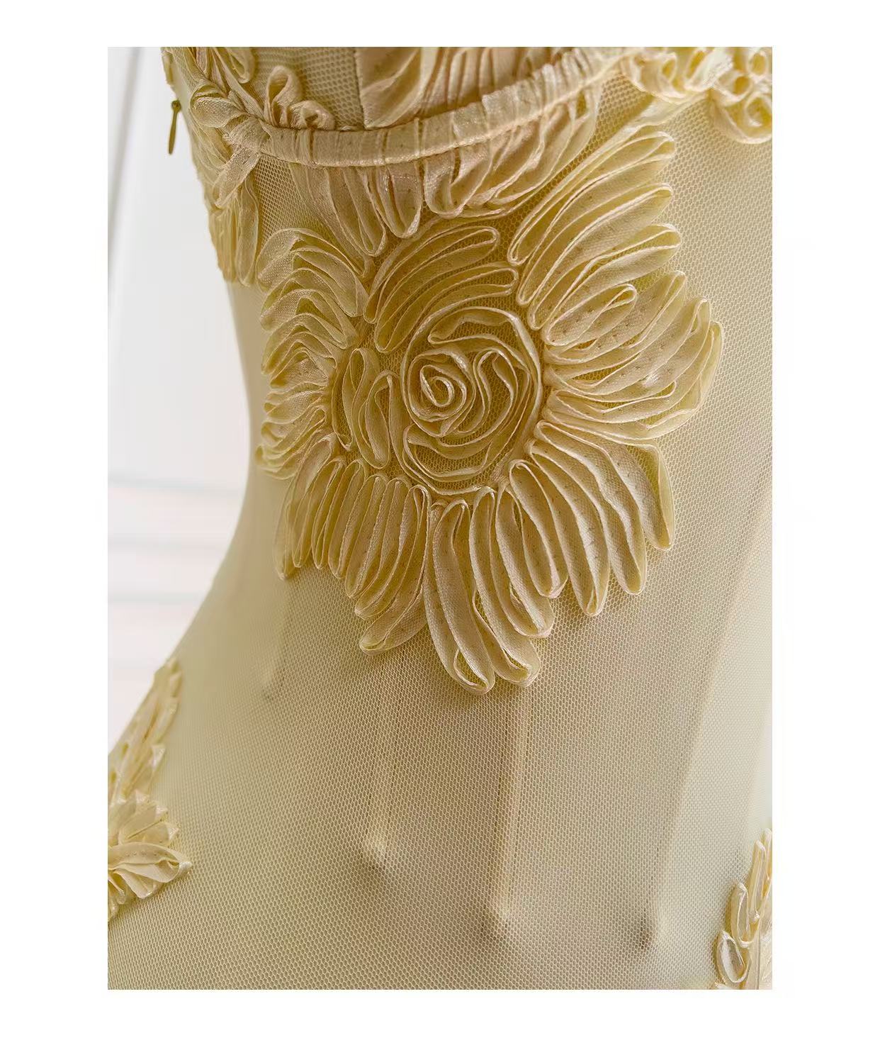 NEFERTITI MAXI DRESS LEMON - ELEGANT SUMMER SILHOUETTE