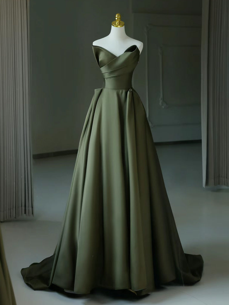 563AC80D625E4286A16CA5D1CF187D8D_768x_9919d469-180f-45ee-8cc8-f0fb01a5821c A-LINE V-NECK SATIN GREEN PROM DRESS