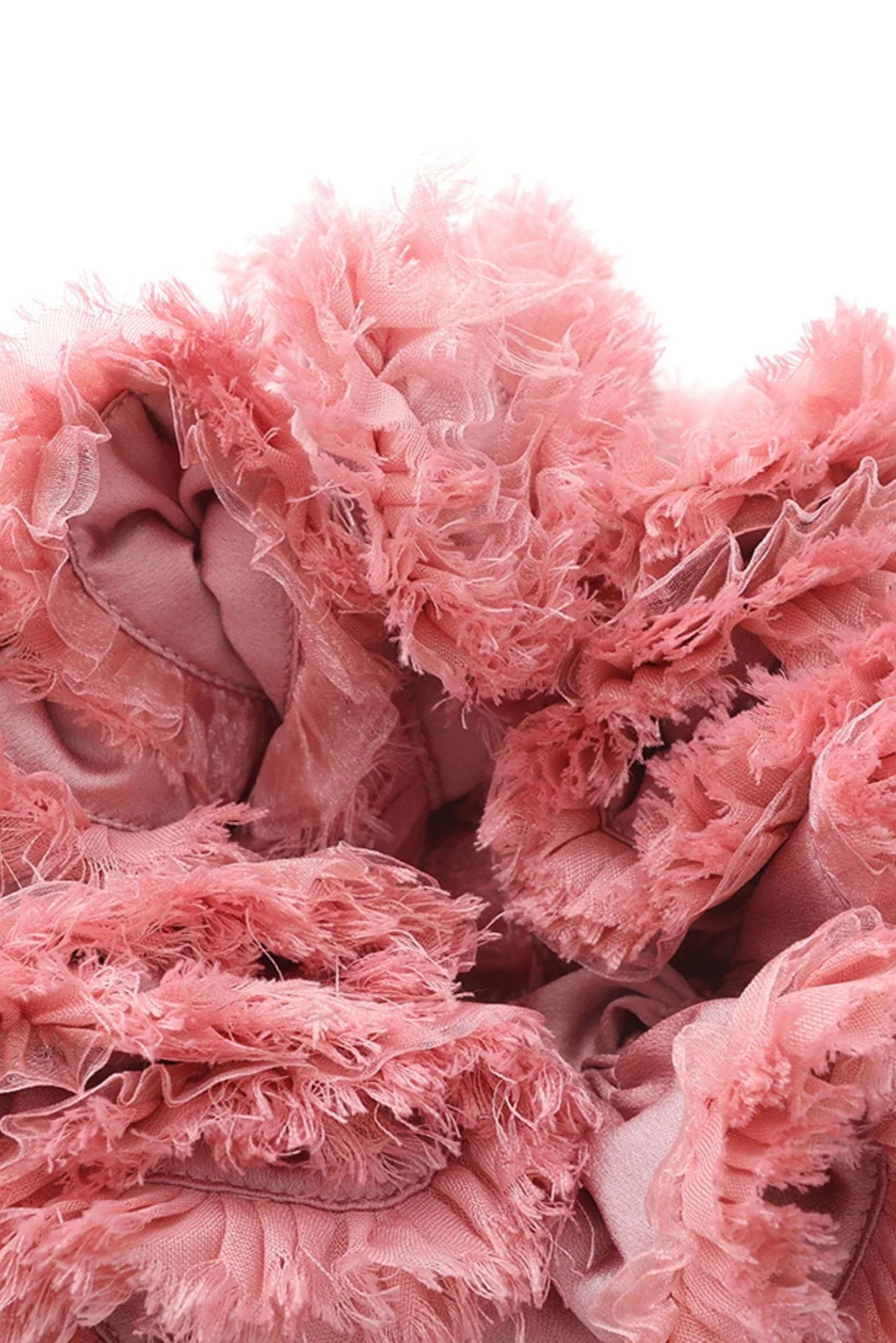 SHERRY FLOWER STRAPLESS PUFFY MINI DRESS PINK