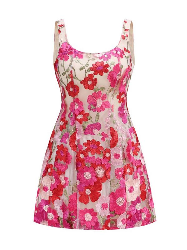 FLORAL MINI DRESS FOR WEDDING GUEST
