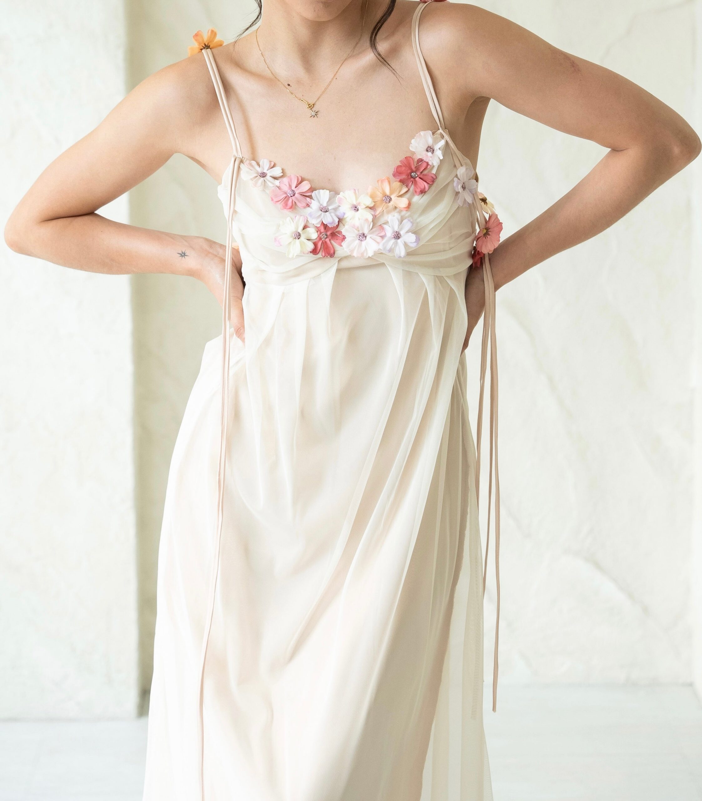 FARAH FLORAL MAXI DRESS IVORY - BOHO WEDDING GUEST