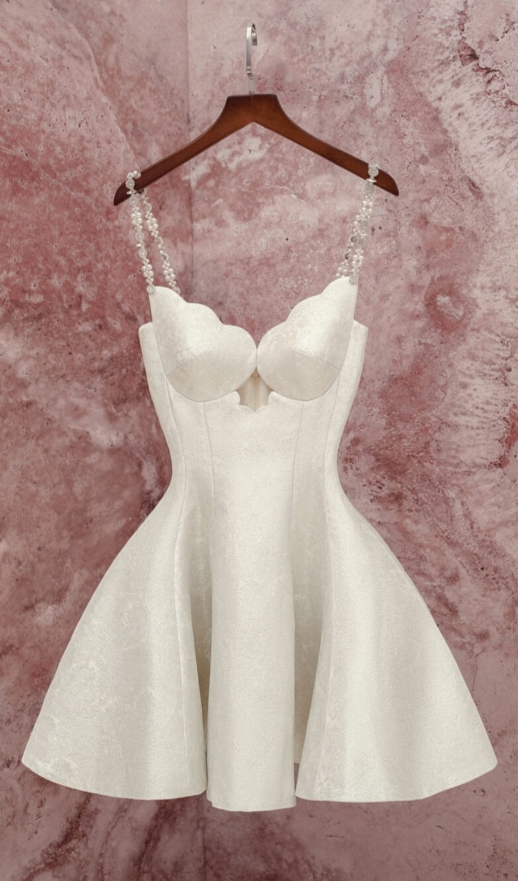 FLARE JACQUARD MINI DRESS FOR PARTY