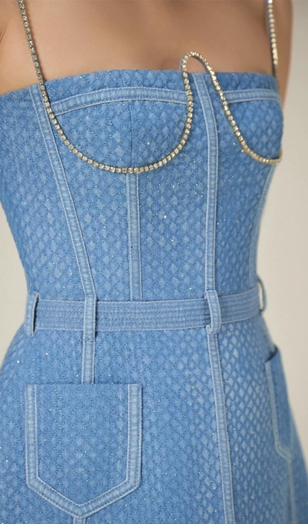 GABRIELLA BLUE MIDI DRESS FOR WEDDING GUEST