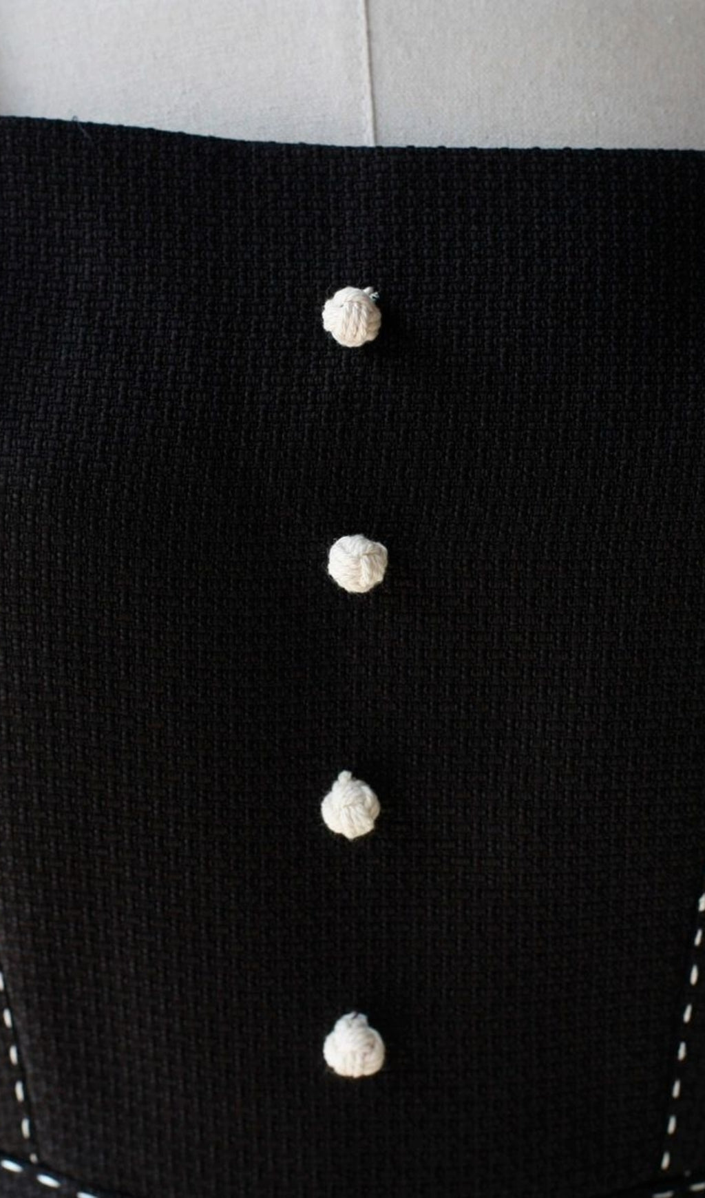 3D FLOWER BUD MINI DRESS BLACK COCKTAIL