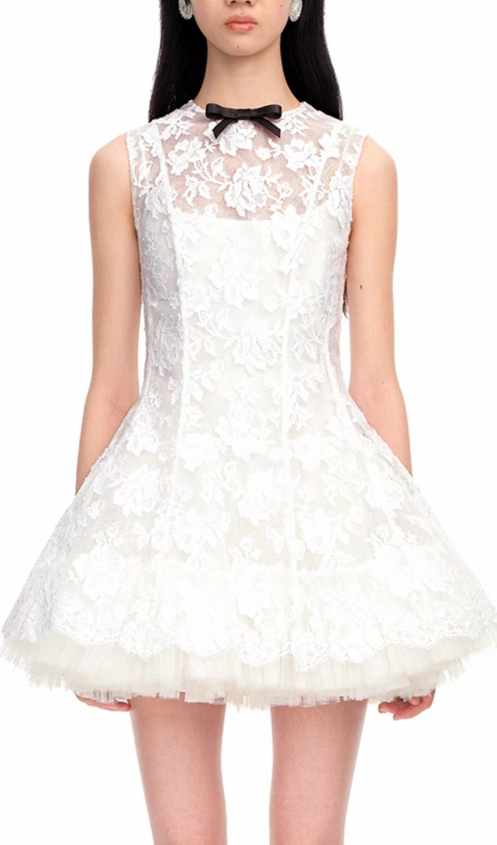 5_1cbef156-79f8-42bc-b069-fbc2a09f0081 LACE SLEEVELESS MINI DRESS WHITE WEDDING PARTY
