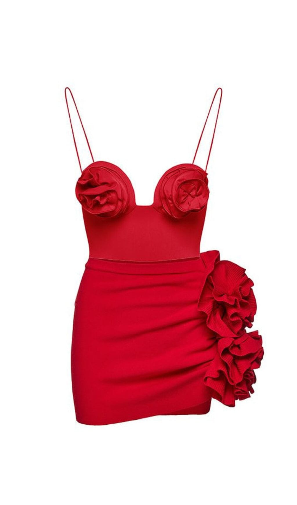 3D FLOWER ONE-PIECE SWIMSUIT WITH SKIRT BEACH