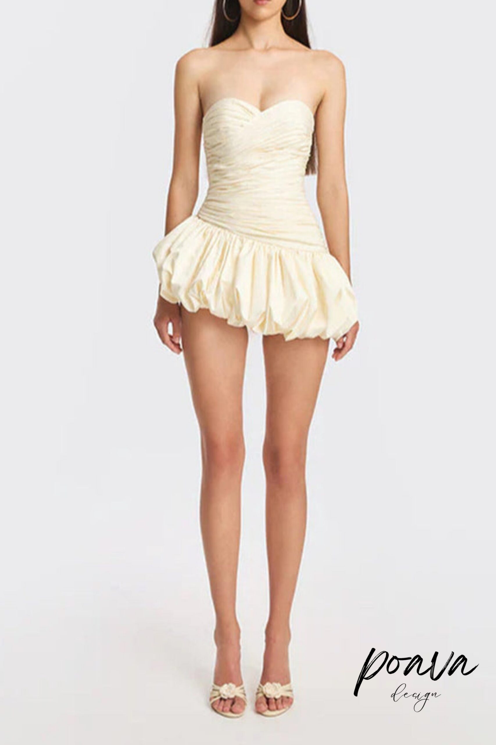5_2d5d88b3-1a87-4fe8-8eaf-999651a2a06d BALLOON DRAPED STRAPLESS WHITE MINI DRESS FOR EVENTS