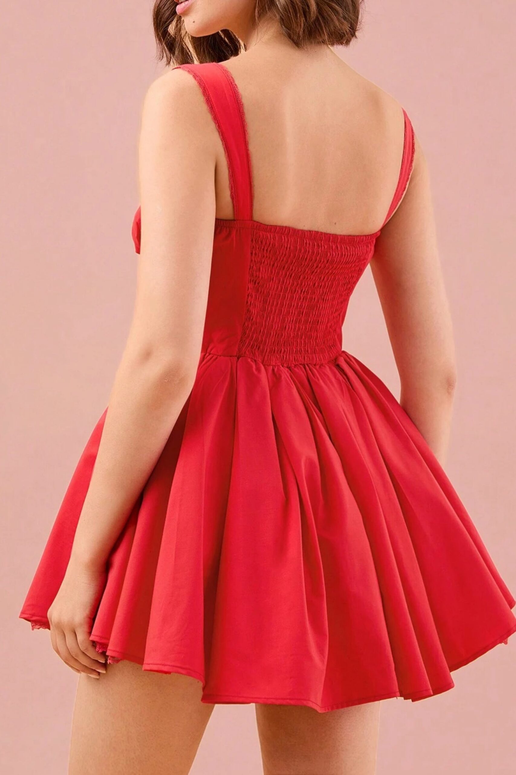 CHERRY CORSET MINI DRESS FOR COCKTAIL PARTY