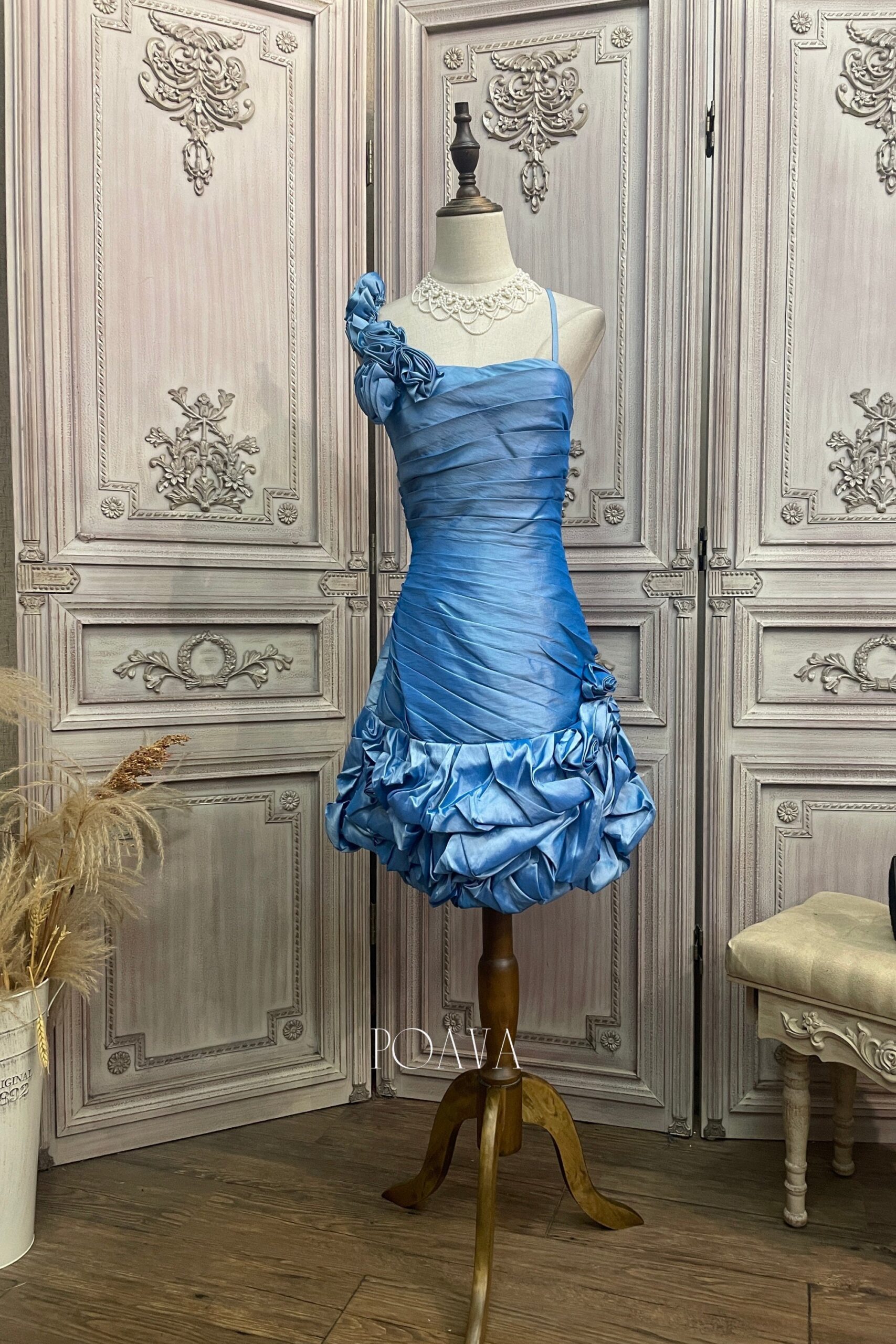 5_3ecae56a-e847-4685-9582-28d18d733919 FLORAL BLUE MINI DRESS FOR PARTY
