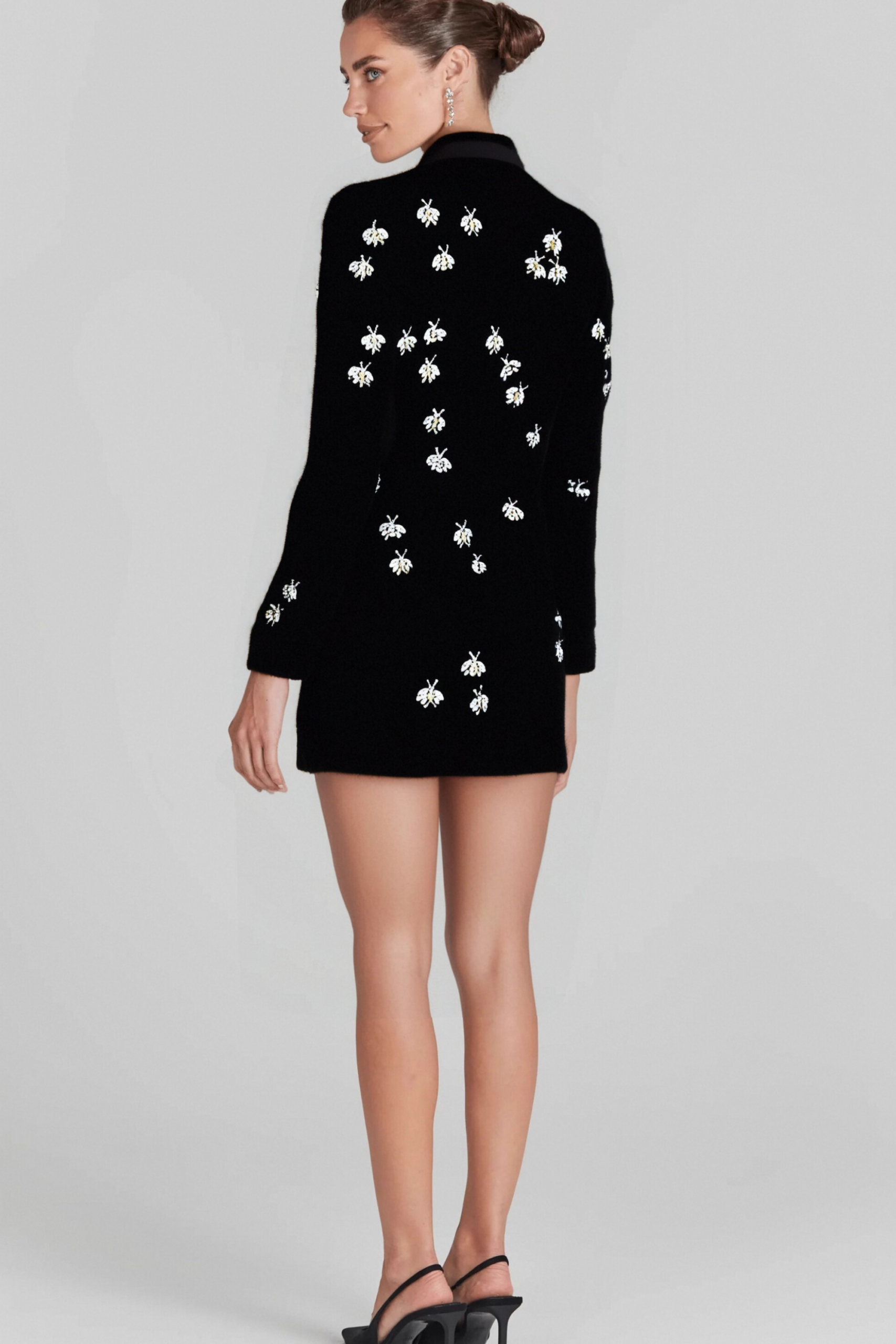 SIBYL BLACK BEE MINI BLAZER DRESS