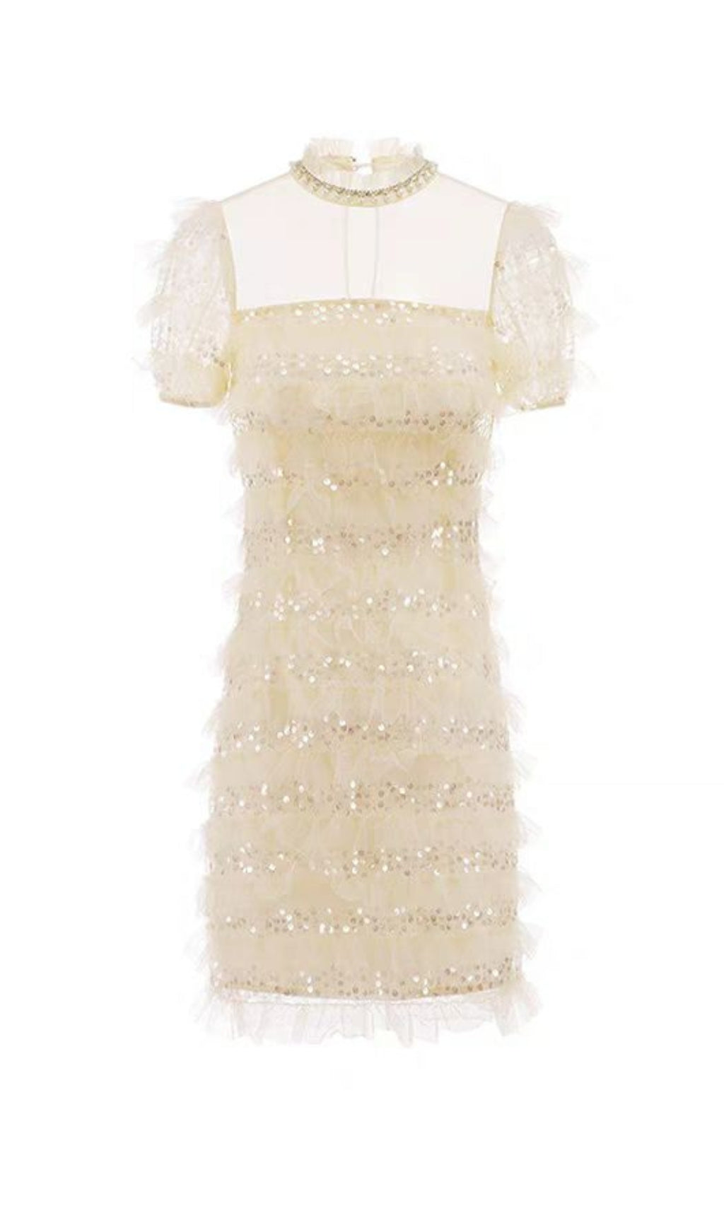 SEQUIN CASCADE MINI DRESS FOR EVENING PARTIES