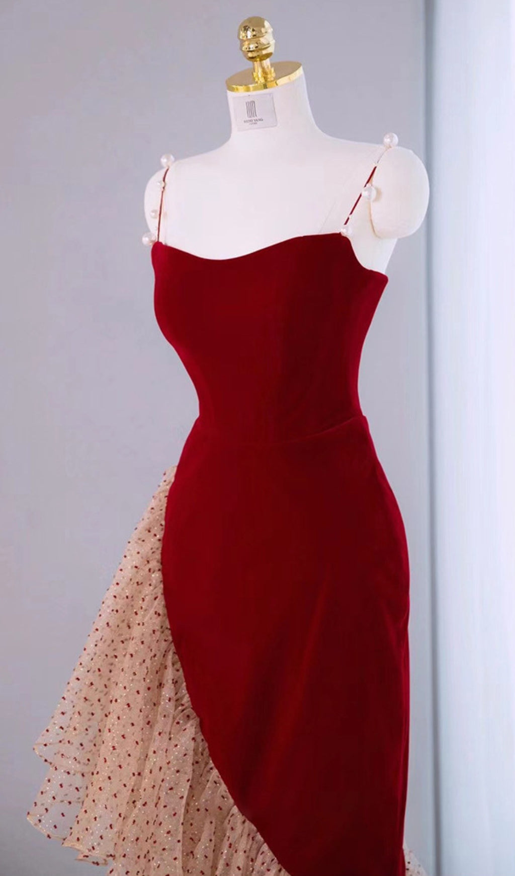 5_444720f5-a3da-4be3-9853-79bd6b0d7897 BURGUNDY SUSPENDER MIDI DRESS FOR WEDDING GUEST
