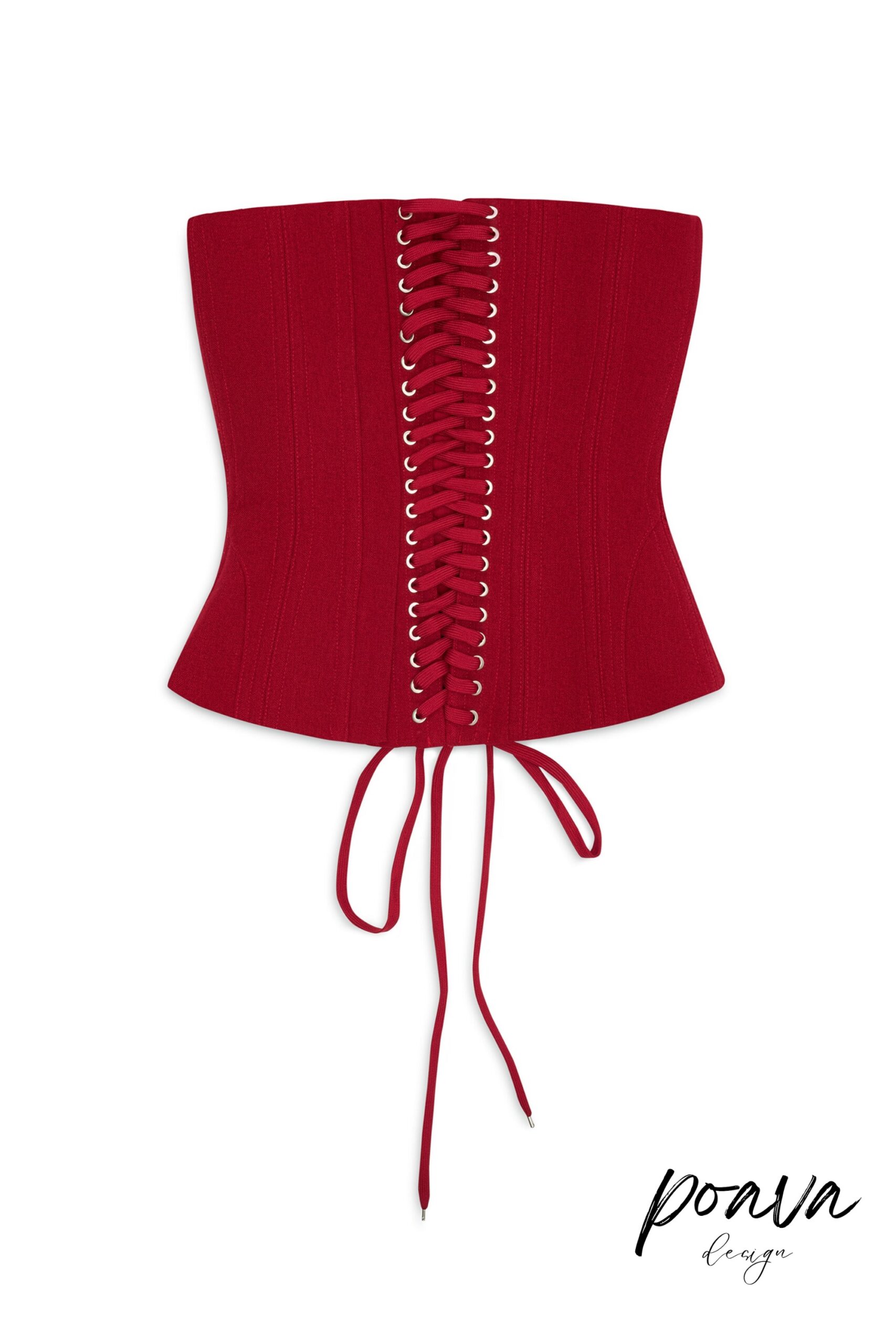 CLEGG RED CORSET FLOWER TWO-PIECE SET