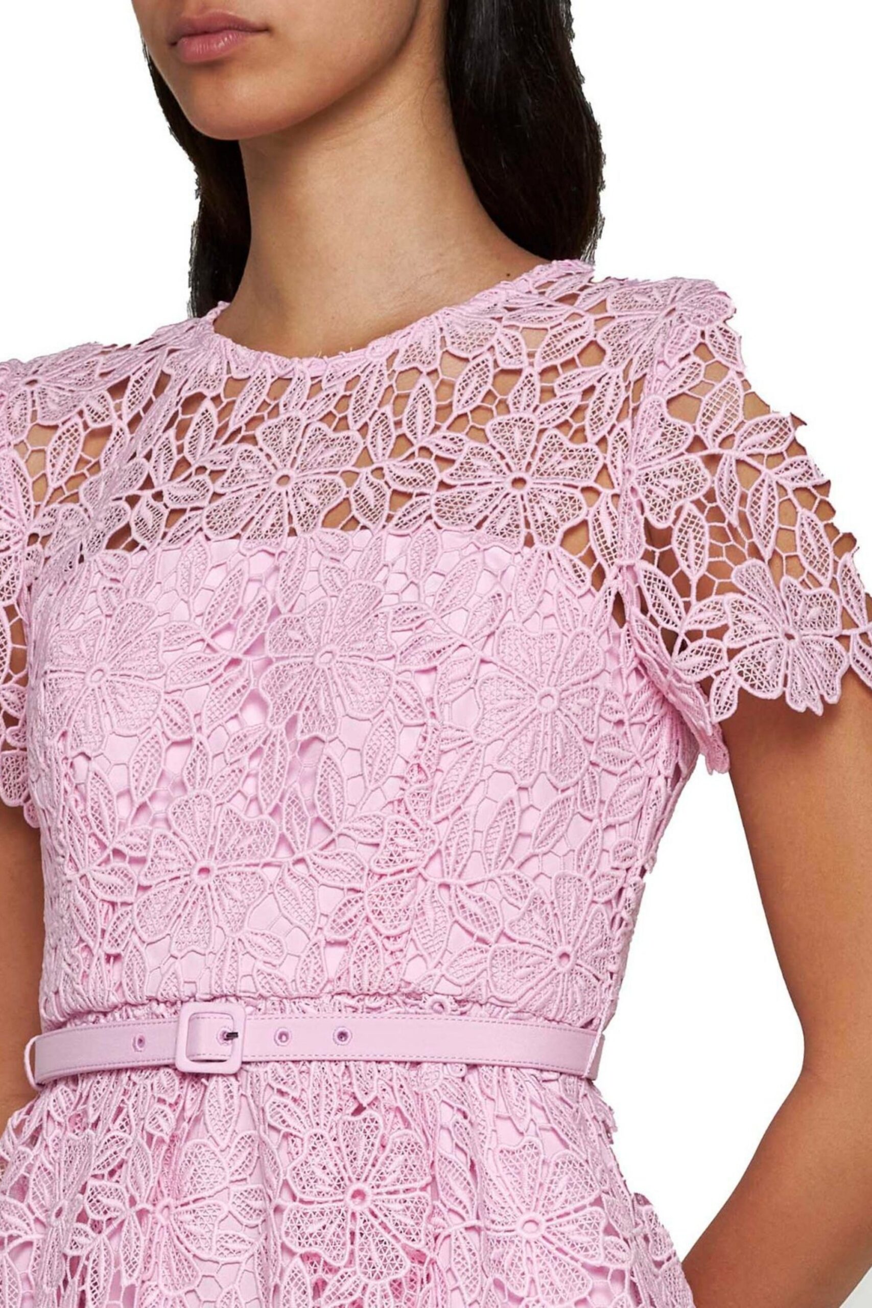 LACE PINK MINI DRESS FOR PARTY NIGHT