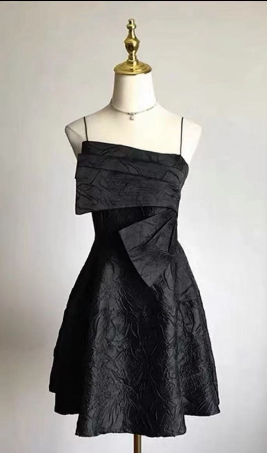 STRAPY HEM BLACK MINI DRESS FOR PARTY