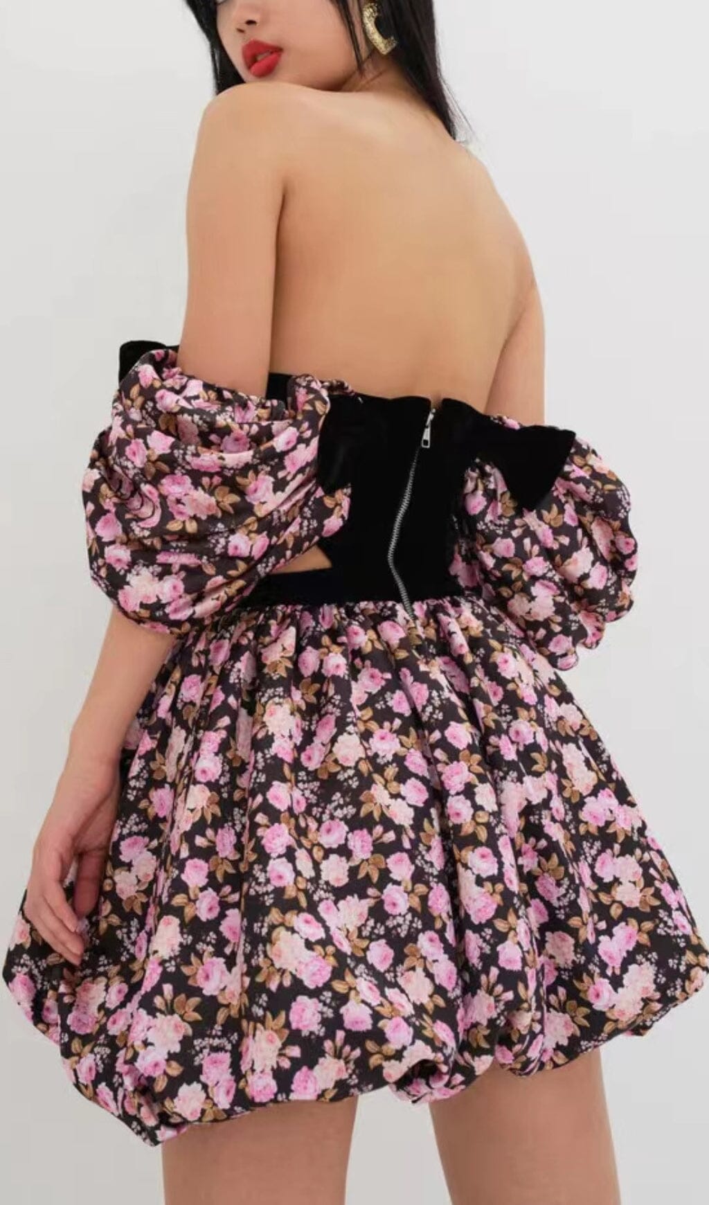 FLORAL OFF-SHOULDER MINI DRESS FOR PARTY
