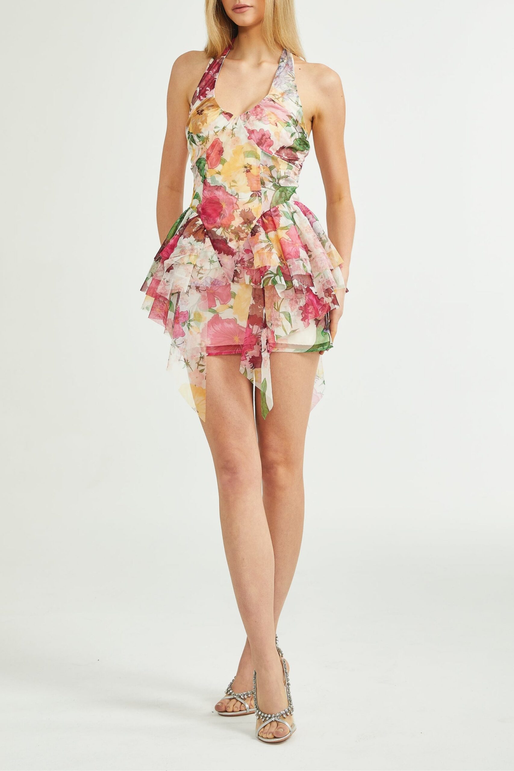 SUZETTE FLORAL MINI DRESS FOR PARTY