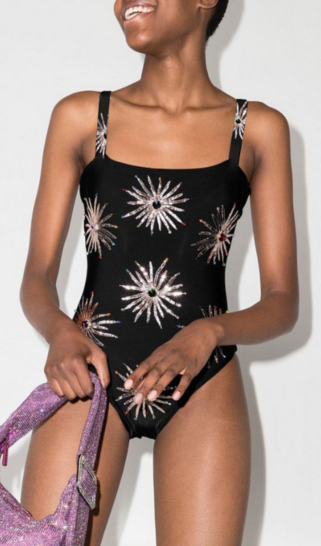 DOLLY EMBELLISHED ONE-PIECE SWIMSUIT FOR PARTY