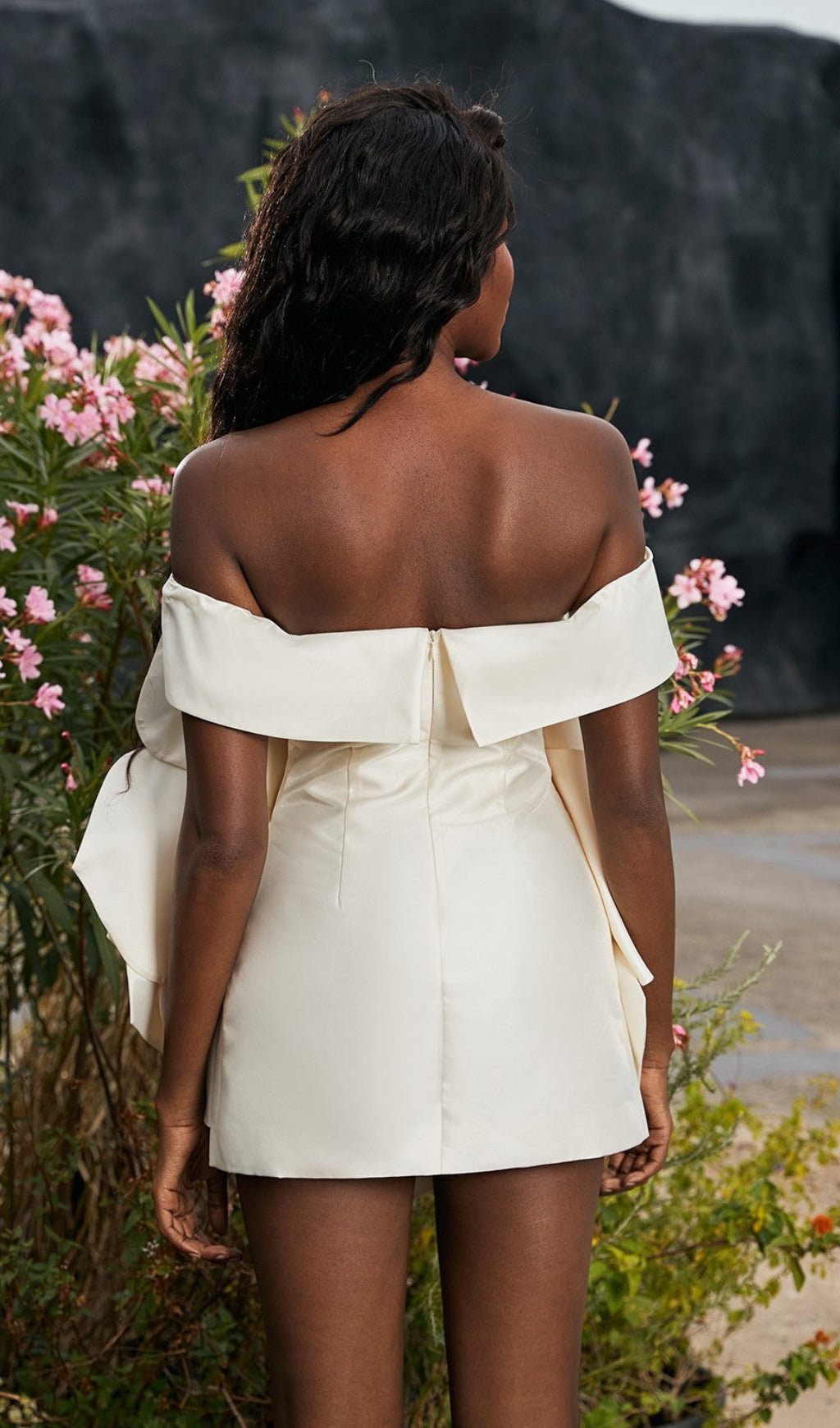 APRICOT FLOWER STRAPLESS BODYCON PARTY DRESS