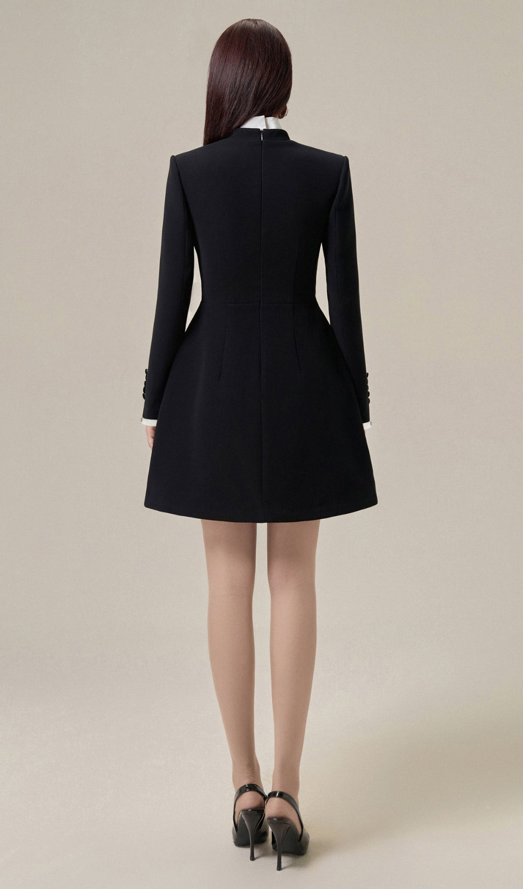 BOW TIE MINI DRESS BLACK COCKTAIL PARTY