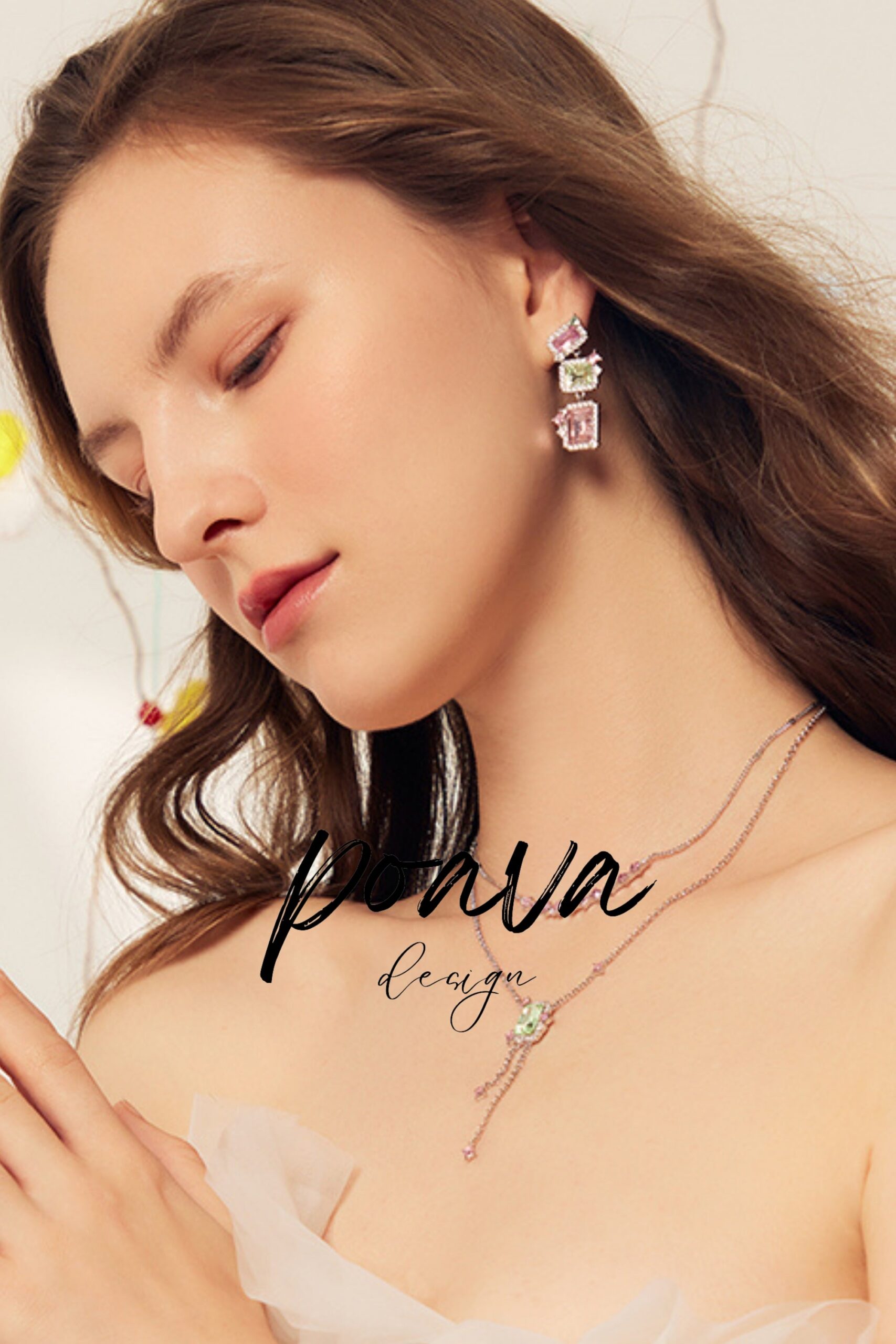 PINK CRYSTAL DROP EARRINGS FOR WEDDING PARTY