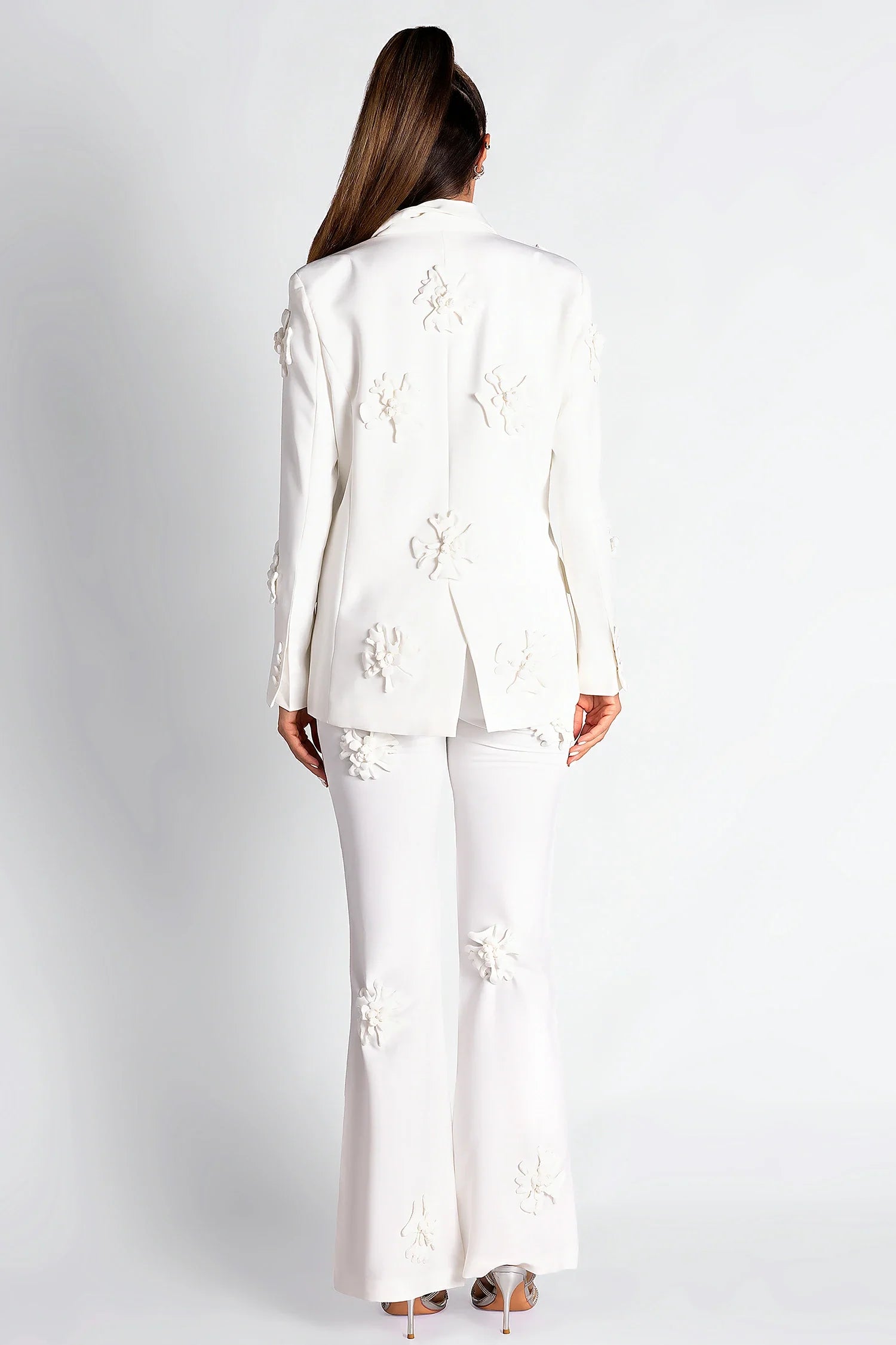 PIBAMEN FLORAL EMBROIDERED BLAZER SET
