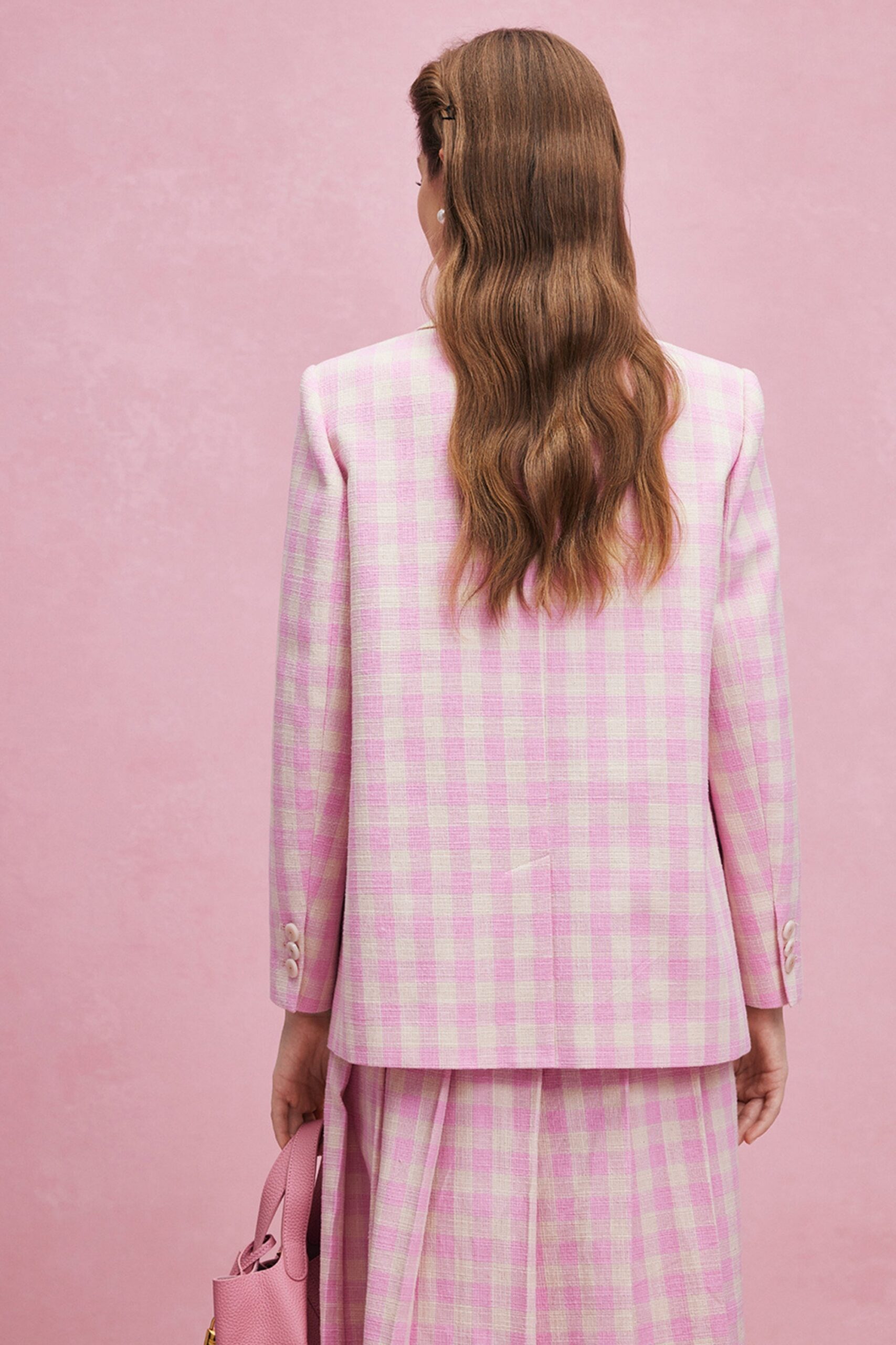 TWEED PINK DRESS FOR COCKTAIL PARTY