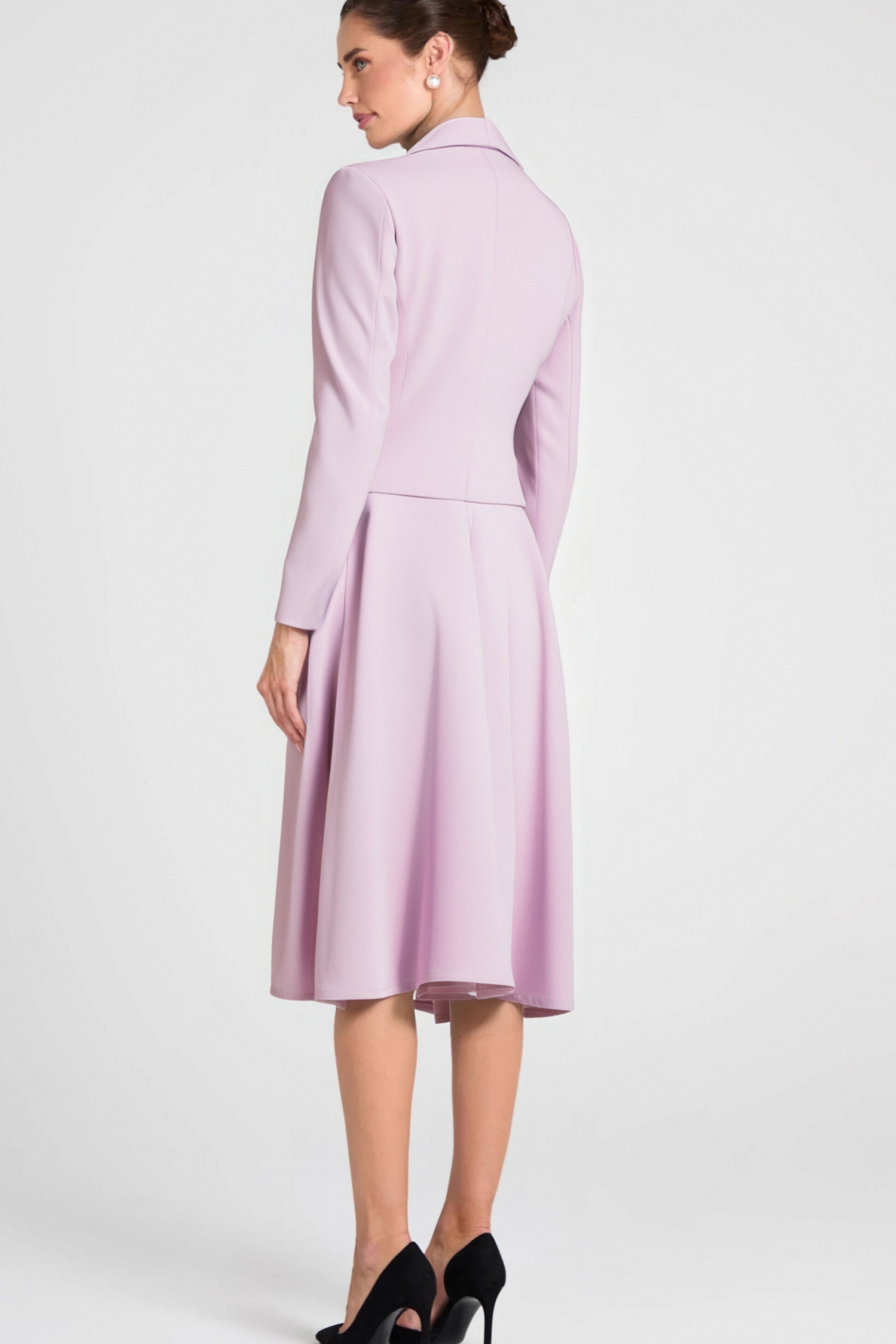 CAROL PINK 3D FLORAL BLAZER MIDI SKIRT SET