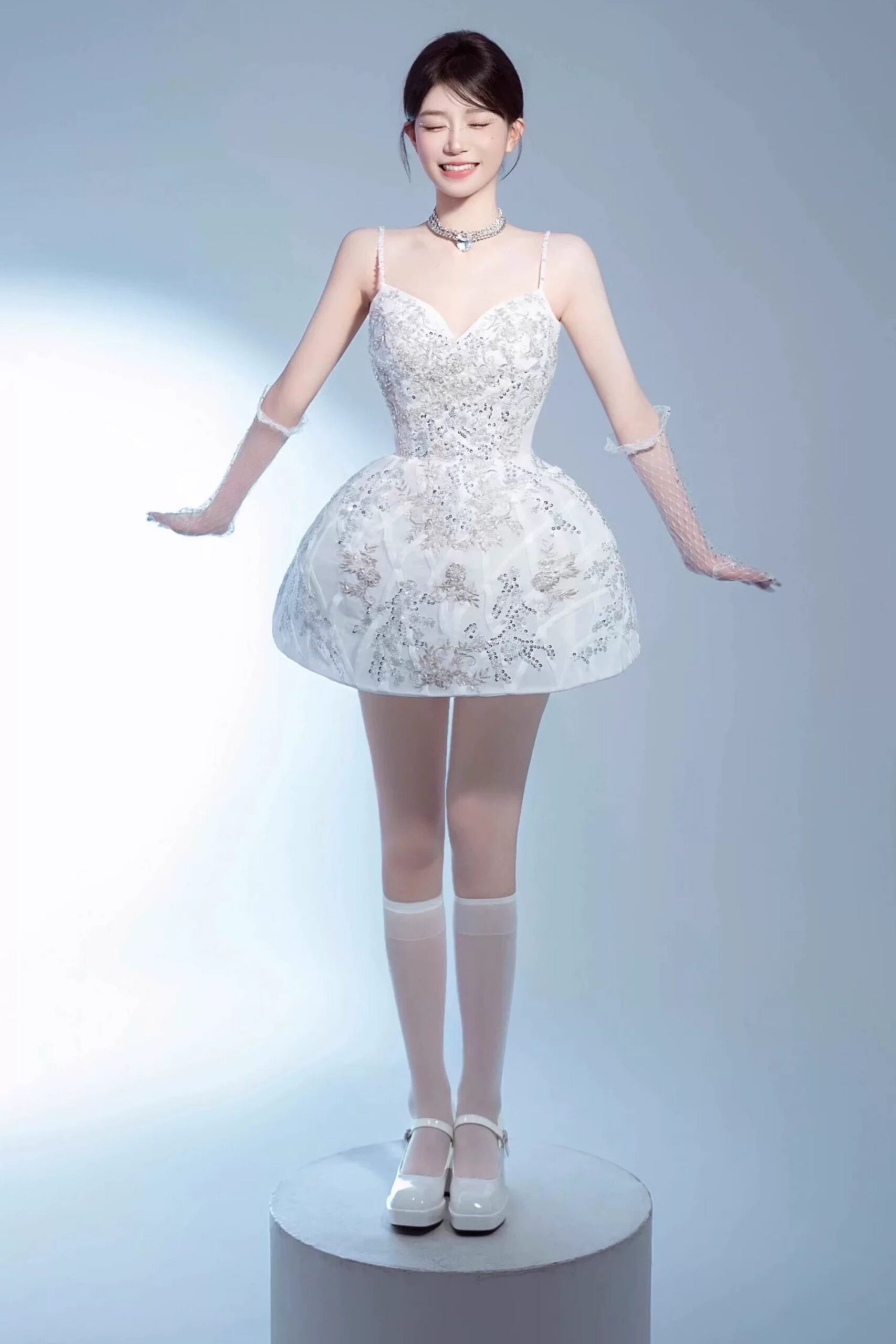 LACE WHITE MINI DRESS FOR WEDDING GUEST