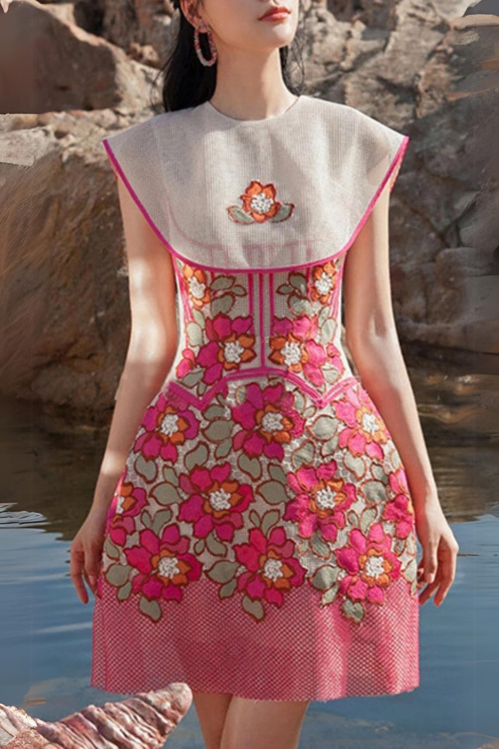 5_e5b1c10d-67ba-470b-85e8-b3c48ef6fb29 PETALS EMBROIDERED HEM MIDI DRESS FOR WEDDING