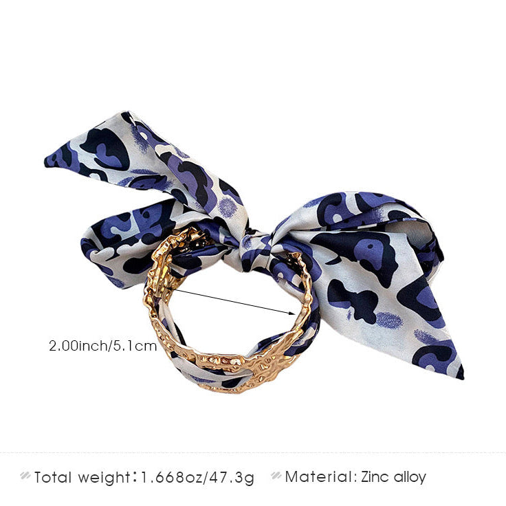 LEOPARD SCARF CUFF BRACELET - CASUAL STATEMENT STYLE