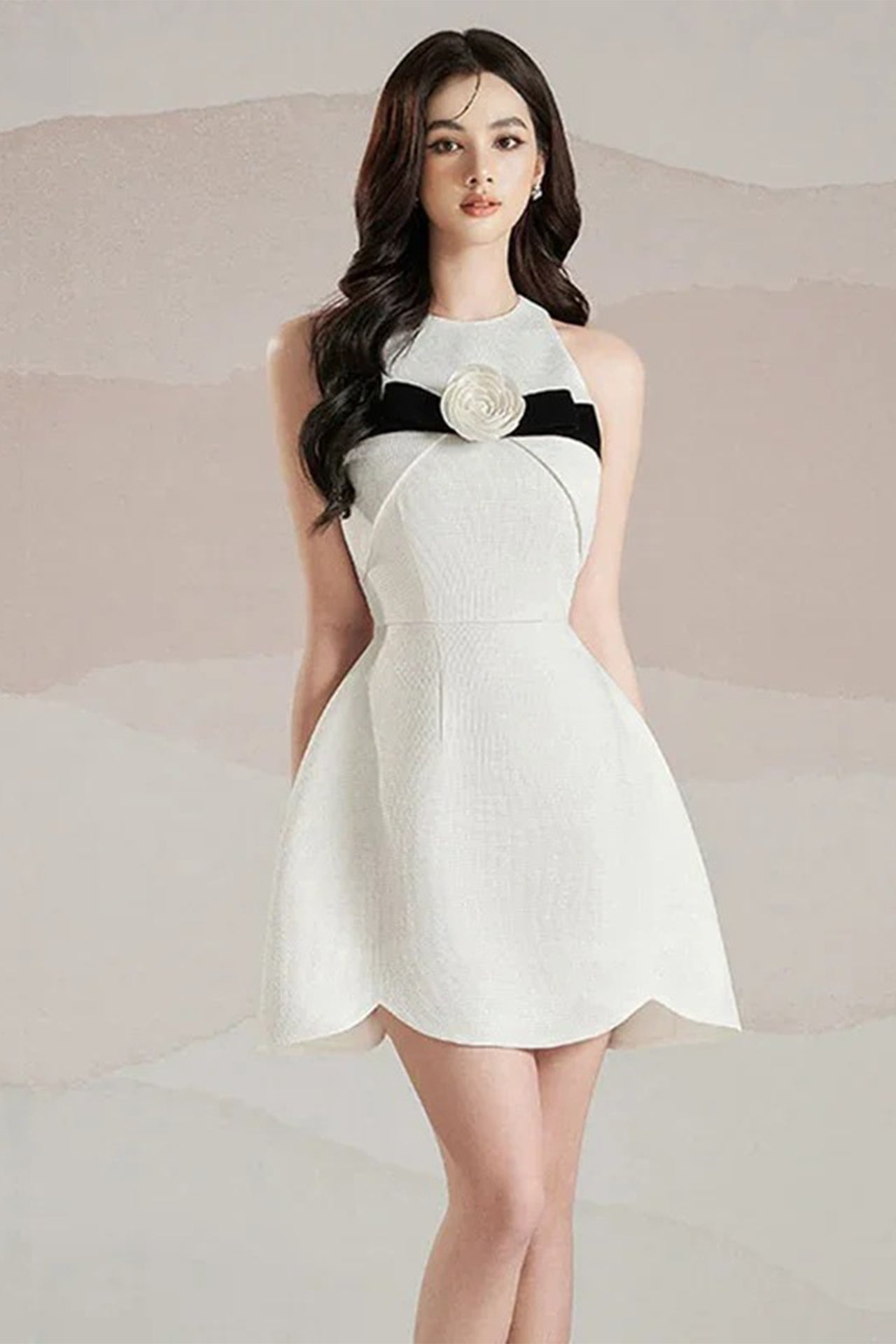 FLORA A-LINE MINI DRESS, SLEEVELESS SQUARE NECK, PARTY