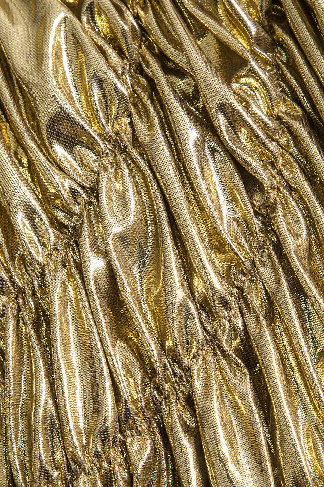 SOLID RUCHED SHINY MAXI DRESS FOR PARTY