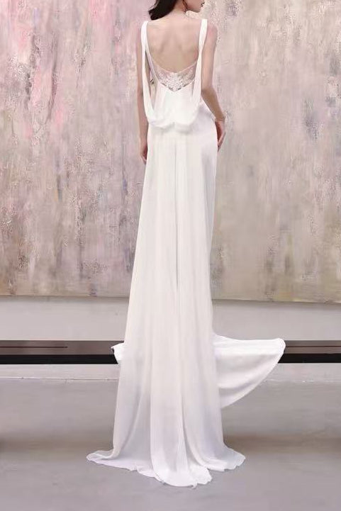 5ed79157a30712ddef7c36e0592908ea WHITE SLEEVELESS SQUARE NECK MERMAID WEDDING TRAIN DRESS