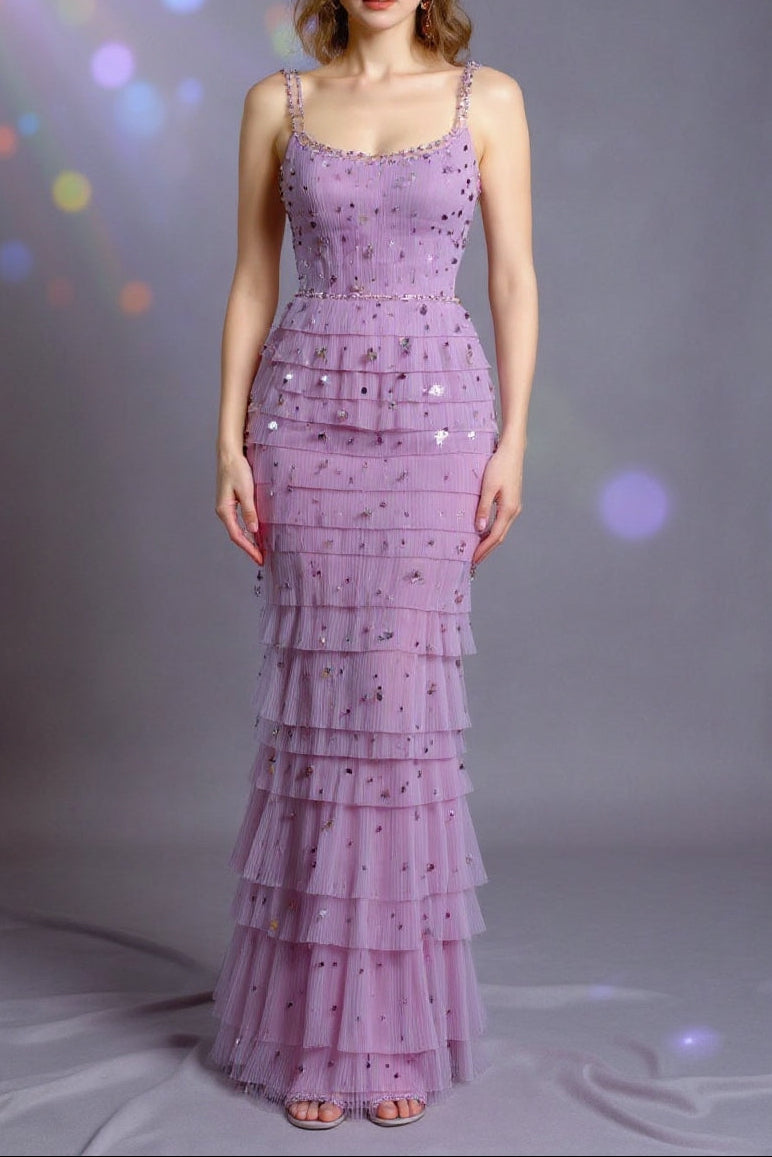 ARWA EMBELLISHED PURPLE MAXI DRESS FOR EVENTS