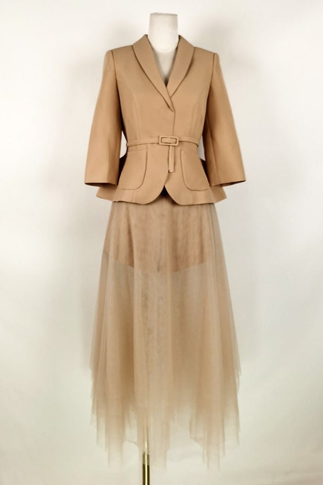 APRICOT LAYERED MIDI DRESS SET