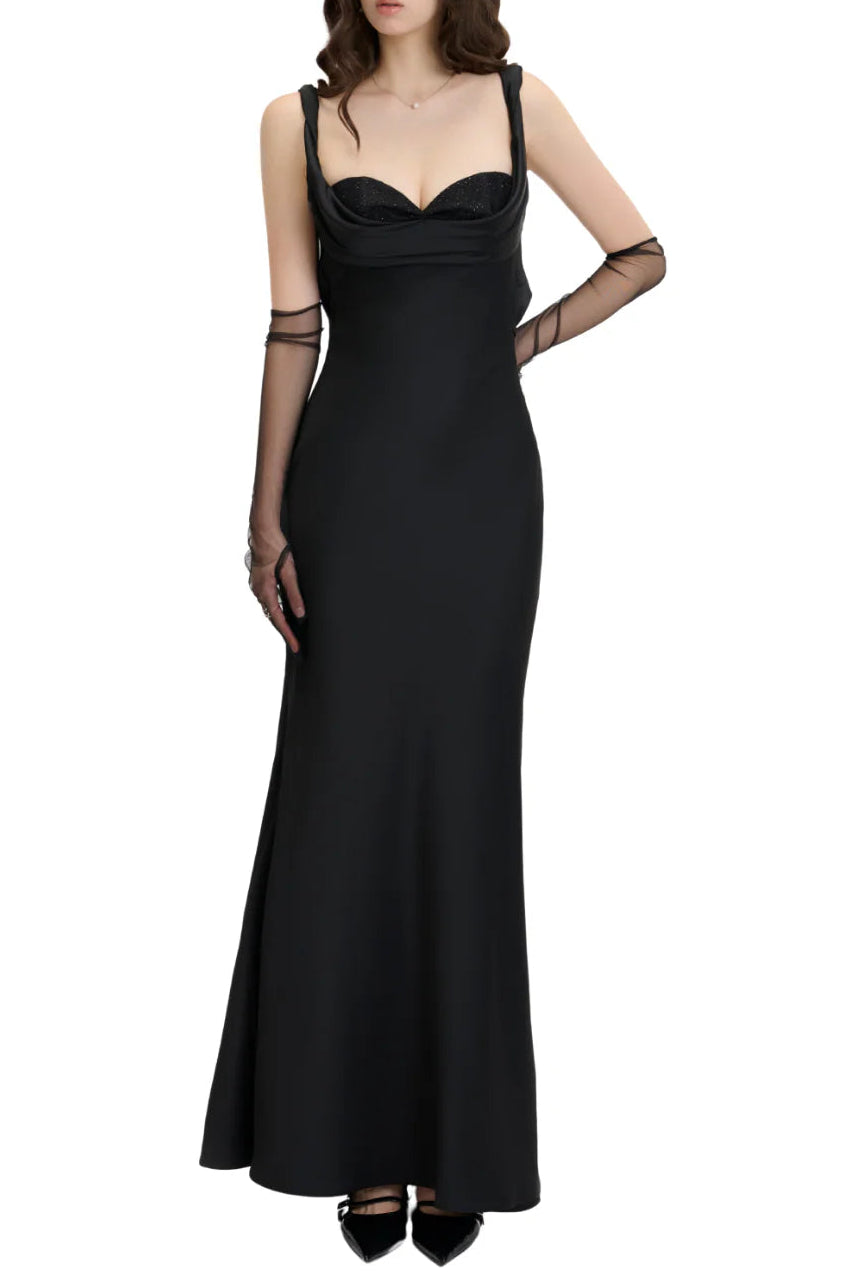 GWENDOLYN CORSET MERMAID MAXI DRESS WHITE